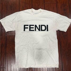 Fendi Men's White T-Shirt vintage custom